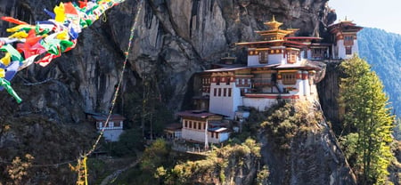 Cliffside building in Nepal