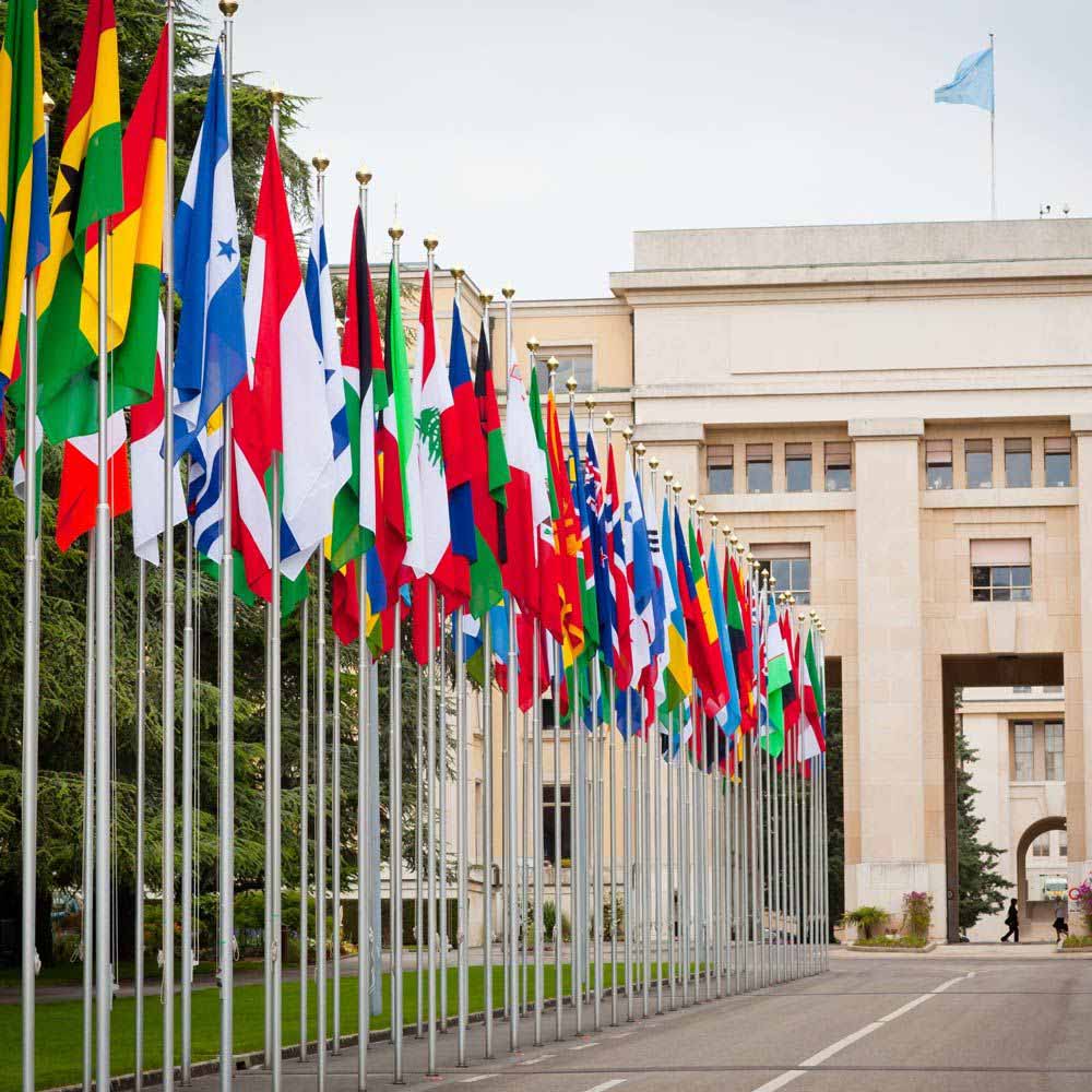row of flags