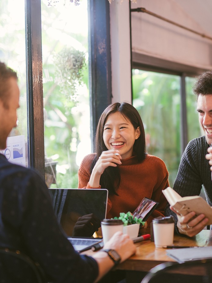 friends having coffee