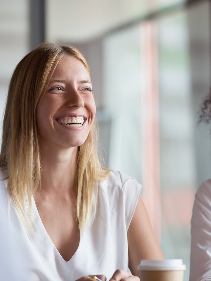woman smiling
