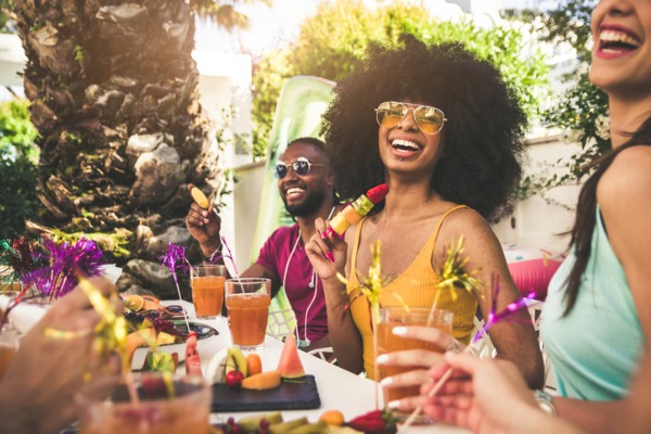 brazilians enjoying a meal together